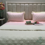 Quadro Blush Pink Quilted Bedspread