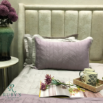 Zenith Lavender & Light Grey Quilted Bedspread