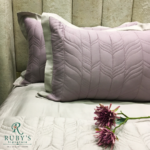 Zenith Lavender & Light Grey Quilted Bedspread