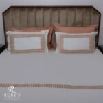 The Modish Houndstooth Terracotta Bed sheet
