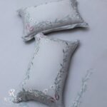 Daisy Fields Light Grey Floral Embroidered Bed sheet
