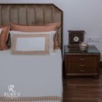 The Modish Houndstooth Terracotta Bed sheet